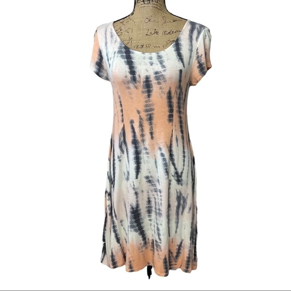 Entro Boutique Tie Dye Dress with Fit and Flare Stretchy Mini - Picture 5 of 8